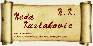 Neda Kušlaković vizit kartica